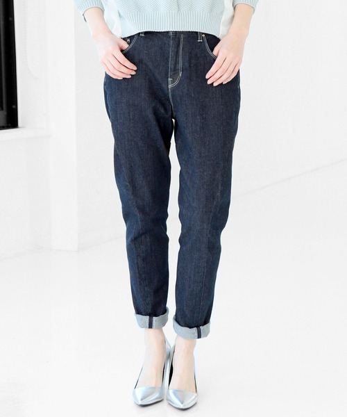 Another Edition（アナザーエディション）の「【展開店舗限定】テーパード5ポケットパンツ/ae TPD 5POC PT（デニムパンツ・レディース・ネイビー/コバルトブルー・MEDIUM/SMALL/LARGE）」の2枚目の写真