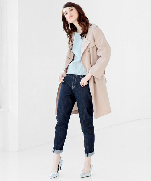 Another Edition（アナザーエディション）の「【展開店舗限定】テーパード5ポケットパンツ/ae TPD 5POC PT（デニムパンツ・レディース・ネイビー/コバルトブルー・MEDIUM/SMALL/LARGE）」の9枚目の写真