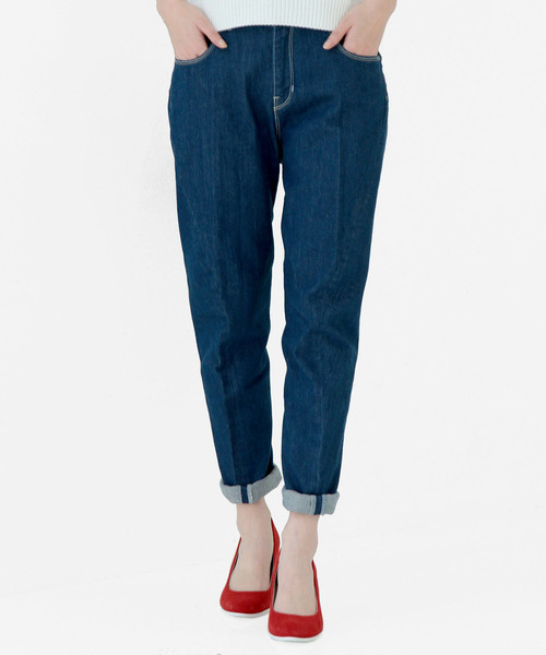 Another Edition（アナザーエディション）の「【展開店舗限定】テーパード5ポケットパンツ/ae TPD 5POC PT（デニムパンツ・レディース・ネイビー/コバルトブルー・MEDIUM/SMALL/LARGE）」の13枚目の写真