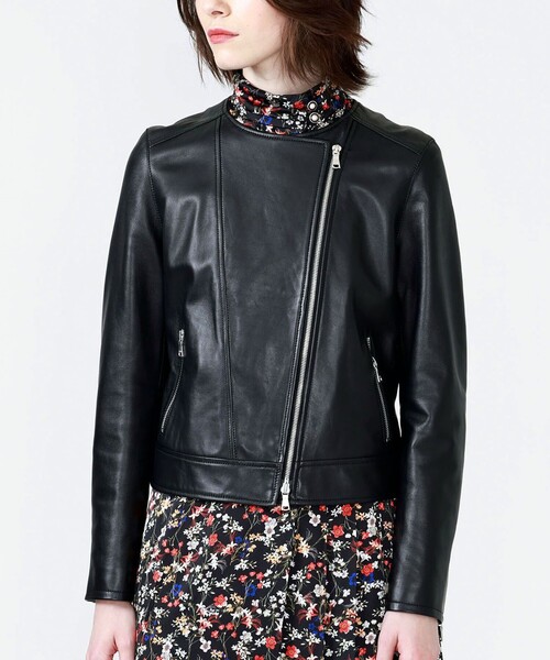 LOVELESS（ラブレス）の「ブラックレザーノーカラーライダース（ライダースジャケット・レディース・ブラック・38/36/34）」の9枚目の写真