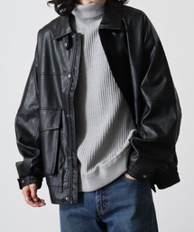 JEMORGAN ビッグワッフルタートルネックTee