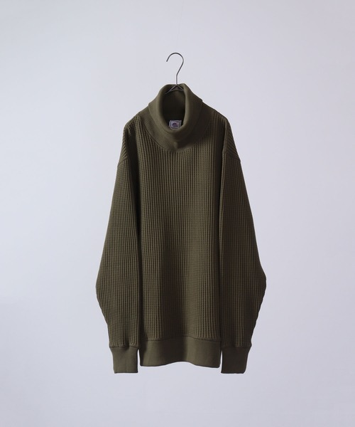JEMORGAN(ジェーイーモーガン)の「JEMORGAN ビッグワッフルタートルネックTee(ニット/セーター・レディース・杢グレー/ベージュ/ブラック/オフホワイト/ネイビー/チャコール/カーキ/モカ/オートミール・L/M/XL/S)」の8枚目の写真