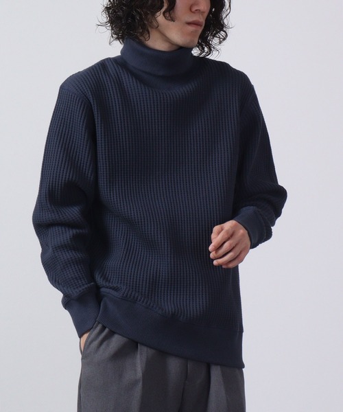 ニット セーター JEMORGAN ビッグワッフルタートルネックTee レディース メンズ JEMORGAN ニット セーター ビッグワッフルタートルネックTee