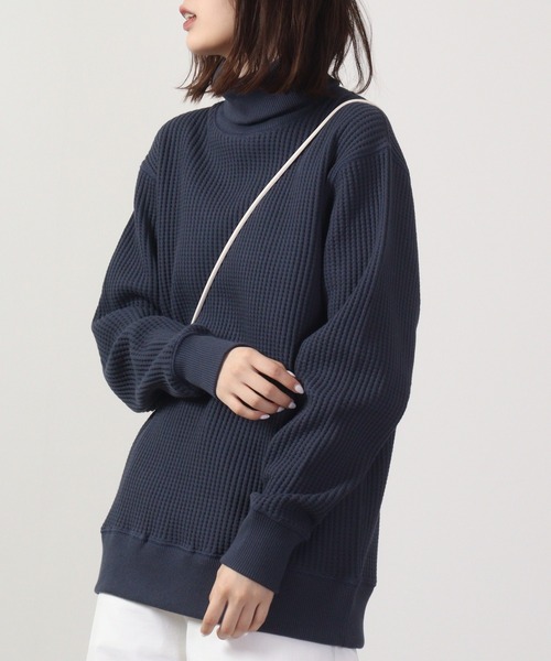 JEMORGAN(ジェーイーモーガン)の「JEMORGAN ビッグワッフルタートルネックTee(ニット/セーター・レディース・杢グレー/ベージュ/ブラック/オフホワイト/ネイビー/チャコール/カーキ/モカ/オートミール・L/M/XL/S)」の14枚目の写真