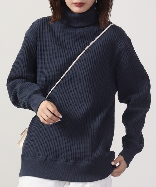 ニット セーター JEMORGAN ビッグワッフルタートルネックTee レディース メンズ JEMORGAN ニット セーター ビッグワッフルタートルネックTee