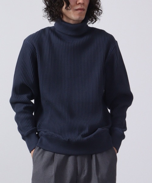 JEMORGAN(ジェーイーモーガン)の「JEMORGAN ビッグワッフルタートルネックTee(ニット/セーター・レディース・杢グレー/ベージュ/ブラック/オフホワイト/ネイビー/チャコール/カーキ/モカ/オートミール・L/M/XL/S)」の22枚目の写真