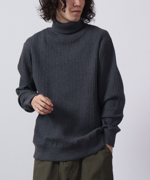 JEMORGAN(ジェーイーモーガン)の「JEMORGAN ビッグワッフルタートルネックTee(ニット/セーター・レディース・杢グレー/ベージュ/ブラック/オフホワイト/ネイビー/チャコール/カーキ/モカ/オートミール・L/M/XL/S)」の20枚目の写真