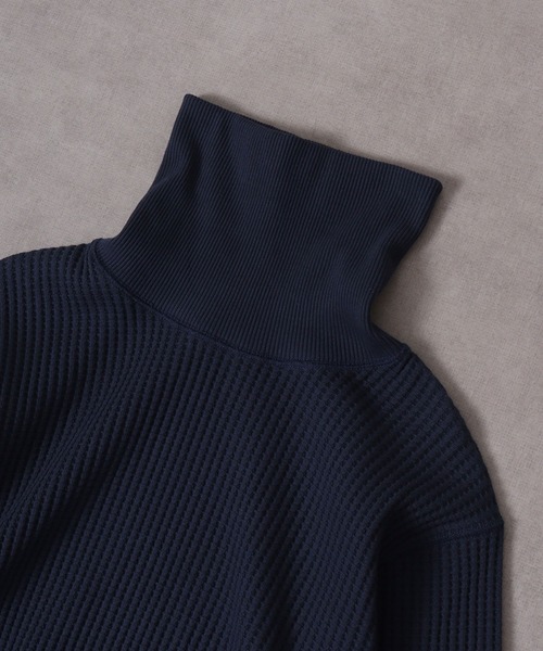 JEMORGAN(ジェーイーモーガン)の「JEMORGAN ビッグワッフルタートルネックTee(ニット/セーター・レディース・杢グレー/ベージュ/ブラック/オフホワイト/ネイビー/チャコール/カーキ/モカ/オートミール・L/M/XL/S)」の18枚目の写真
