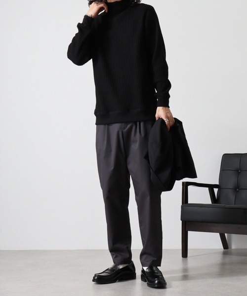 ニット セーター JEMORGAN ビッグワッフルタートルネックTee レディース メンズ JEMORGAN ニット セーター ビッグワッフルタートルネックTee