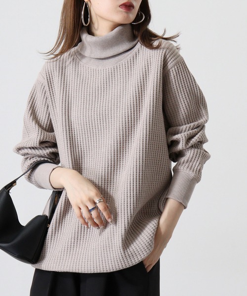 ニット セーター JEMORGAN ビッグワッフルタートルネックTee レディース メンズ セール】JEMORGAN ビッグワッフルタートルネックTee（ニット