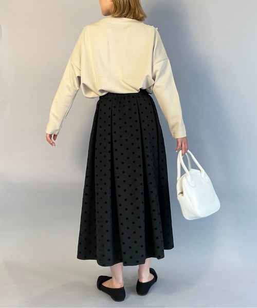 PICCIN(ピッチン)の「ボンディングパールカットソー(Tシャツ/カットソー・レディース・ライトグレー/ベージュ/ネイビー・M)」の10枚目の写真
