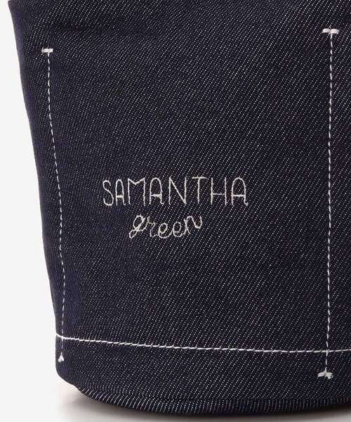 Samantha Thavasa(サマンサタバサ)の「Samantha Green 和紙バケットバッグ 小サイズ(ハンドバッグ・レディース・ネイビー/モカ・FREE)」の6枚目の写真