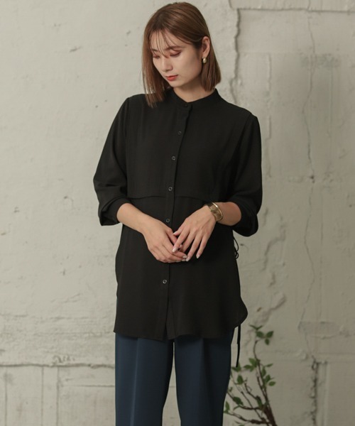 La-gemme(ラジェム)の「レイヤードブラウス(シャツ/ブラウス・レディース・ブラック/ブラウン/ベージュ/ホワイト/グリーン・フリー)」の2枚目の写真