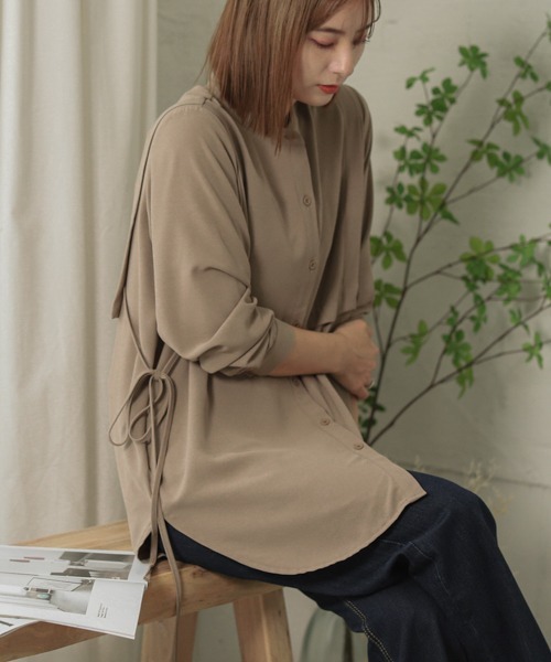 La-gemme(ラジェム)の「レイヤードブラウス(シャツ/ブラウス・レディース・ブラック/ブラウン/ベージュ/ホワイト/グリーン・フリー)」の18枚目の写真