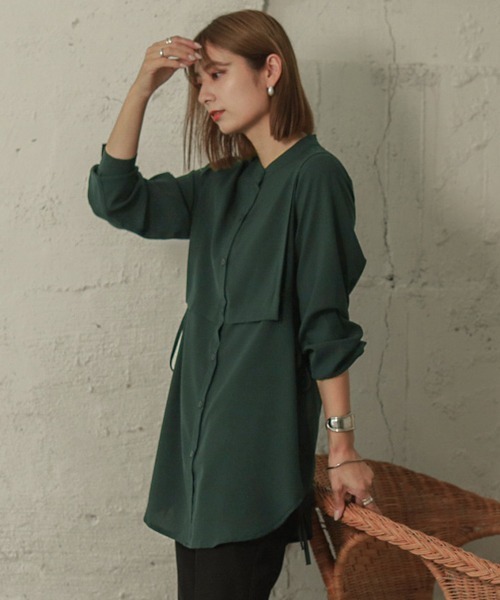 La-gemme(ラジェム)の「レイヤードブラウス(シャツ/ブラウス・レディース・ブラック/ブラウン/ベージュ/ホワイト/グリーン・フリー)」の9枚目の写真