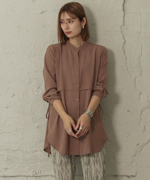 La-gemme(ラジェム)の「レイヤードブラウス(シャツ/ブラウス・レディース・ブラック/ブラウン/ベージュ/ホワイト/グリーン・フリー)」の6枚目の写真