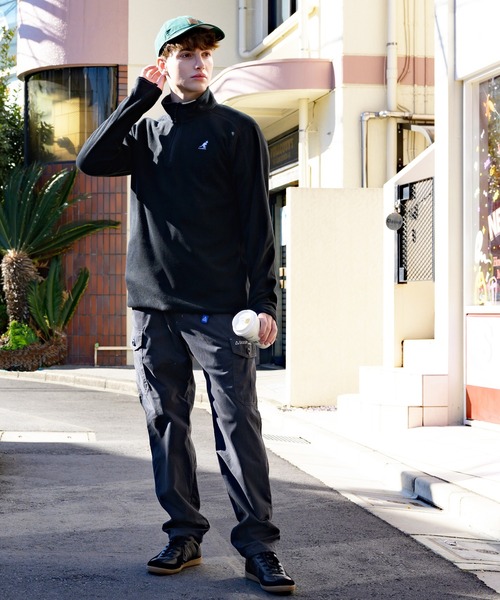 KANGOL(カンゴール)の「【別注】KANGOL×8(eight) コラボ ハーフジップスウェット フリース(スウェット・メンズ・ブラック/ベージュ・X-LARGE/MEDIUM/LARGE)」の12枚目の写真