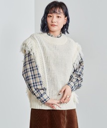 フリンジニットベスト