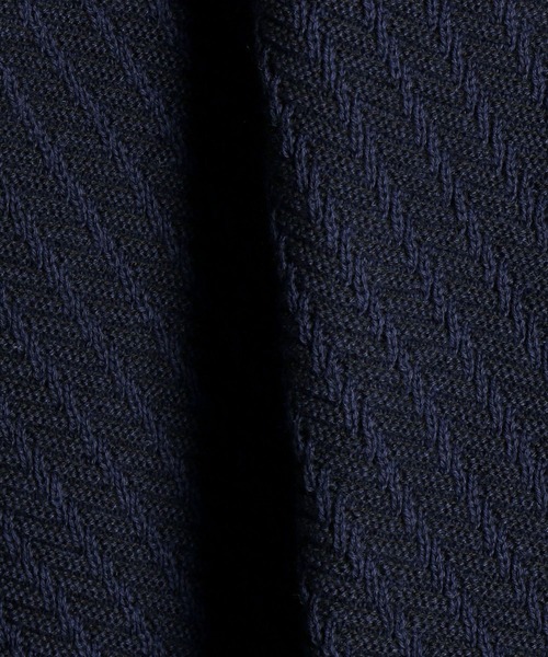 HIDEAWAYS NICOLE（ハイダウェイニコル）の「バイアスジャカードニット（ニット/セーター・メンズ・ホワイト×ホワイト/ネイビー系/ホワイト×ブラック/ブラック×グレー/レッド系その他・MEDIUM/X-LARGE/LARGE）」の6枚目の写真