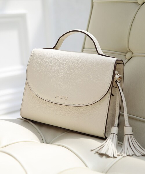 MACKINTOSH PHILOSOPHY（ﾏｯｷﾝﾄｯｼｭ ﾌｨﾛｿﾌｨｰ）の「ミニフラップバッグ（トートバッグ・レディース・オフホワイト/イエロー・FREE）」の2枚目の写真