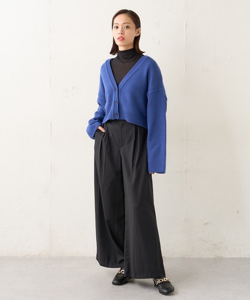 Lui's（ルイス）の「ショートカーディガン（カーディガン/ボレロ・レディース・ブラック/ブラウン/グリーン/ブルー・FREE）」の9枚目の写真