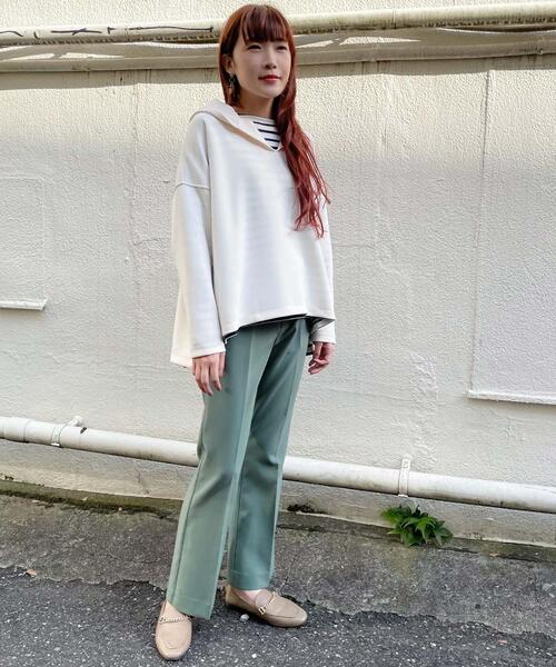 THE SHOP TK （ザ ショップ ティーケー ）の「◆【近藤千尋さん着用】bouo ダンボール素材パーカ（パーカー・レディース・ブラック/パープル/オフホワイト/ライトベージュ/ホワイト系9・11/12/13/14）」の8枚目の写真