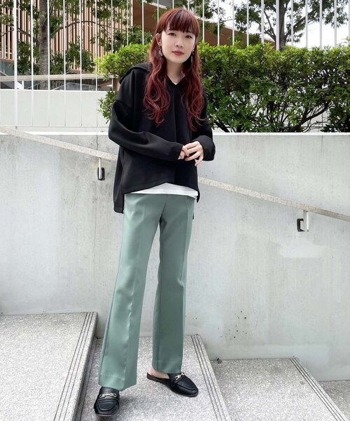 THE SHOP TK （ザ ショップ ティーケー ）の「◆【近藤千尋さん着用】bouo ダンボール素材パーカ（パーカー・レディース・ブラック/パープル/オフホワイト/ライトベージュ/ホワイト系9・11/12/13/14）」の18枚目の写真