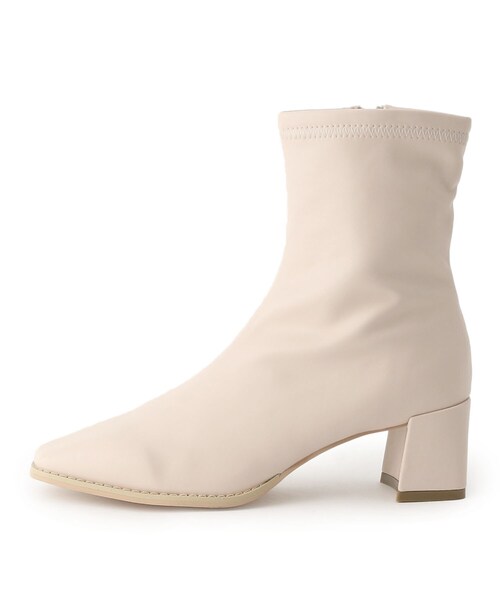 ITS'DEMO（イッツデモ）の「◆スクエアヒールストレッチブーツ（ブーツ・レディース・ブラック/アイボリー/ブラウン系・40/38/36）」の7枚目の写真