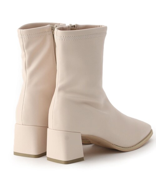 ITS'DEMO（イッツデモ）の「◆スクエアヒールストレッチブーツ（ブーツ・レディース・ブラック/アイボリー/ブラウン系・40/38/36）」の6枚目の写真