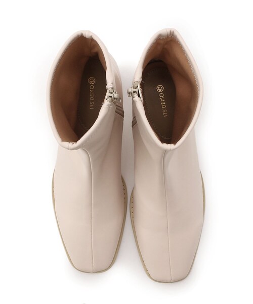 ITS'DEMO（イッツデモ）の「◆スクエアヒールストレッチブーツ（ブーツ・レディース・ブラック/アイボリー/ブラウン系・40/38/36）」の4枚目の写真