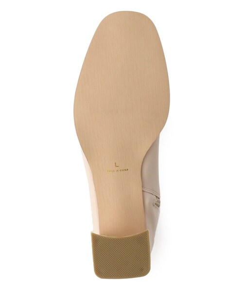 ITS'DEMO（イッツデモ）の「◆スクエアヒールストレッチブーツ（ブーツ・レディース・ブラック/アイボリー/ブラウン系・40/38/36）」の5枚目の写真