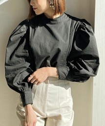 toucher du brise | 【お出掛けやフォーマルにも】ボリュームリーブ長袖コットンブラウス(シャツ/ブラウス)