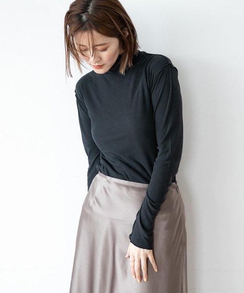 A part by(アパートバイ)の「RyPoメロータートル 257088(Tシャツ/カットソー・レディース・アイボリー/ブラック/グレー系その他2/ライトベージュ/ライトブルー/オフホワイト/マスタード/ホワイト系その他6・FREE)」の14枚目の写真