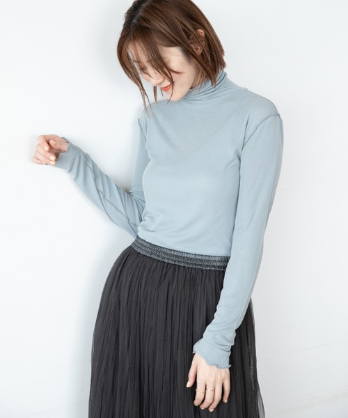 A part by(アパートバイ)の「RyPoメロータートル 257088(Tシャツ/カットソー・レディース・アイボリー/ブラック/グレー系その他2/ライトベージュ/ライトブルー/オフホワイト/マスタード/ホワイト系その他6・FREE)」の16枚目の写真