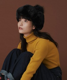 MERLOT | ぽんぽんニットフライトキャップ(キャップ)