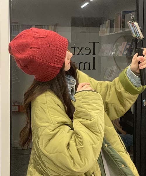 MASONPRINCE(メイソンプリンス)の「【MASONPRINCE】Oversized quilted back logo nylon jacket MF4017(ダウンジャケット/コート・メンズ・グリーン/ブラック/アイボリー/ライトブルー・S/L/M)」の21枚目の写真