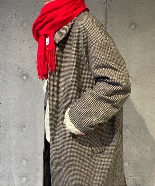 y/m by れぽすけ(イムバイレポスケ)の「ベーシックマフラー(マフラー・メンズ・ベージュ/ブラウン/バーガンディー/グレイッシュベージュ・FREE)」の9枚目の写真