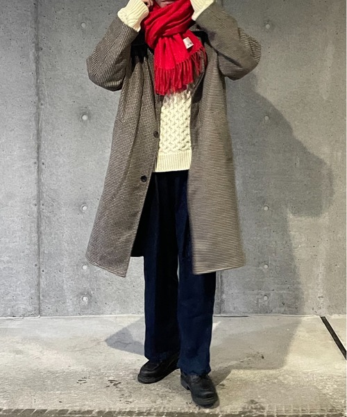 y/m by れぽすけ(イムバイレポスケ)の「ベーシックマフラー(マフラー・メンズ・ベージュ/ブラウン/バーガンディー/グレイッシュベージュ・FREE)」の12枚目の写真