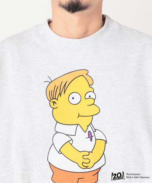 The Simpsons（ザ・シンプソンズ）の「【THE SIMPSONS / シンプソンズ】14oz オーバーサイズ スウェット（スウェット・メンズ・ホワイト/ブラック/グレー/グレー系その他・MEDIUM/LARGE/X-LARGE）」の5枚目の写真