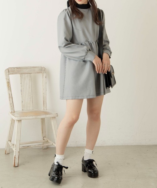 WEGO(ウィゴー)の「WEGO/バックリボン千鳥ワンピース(ワンピース・レディース・その他1・FREE)」の4枚目の写真