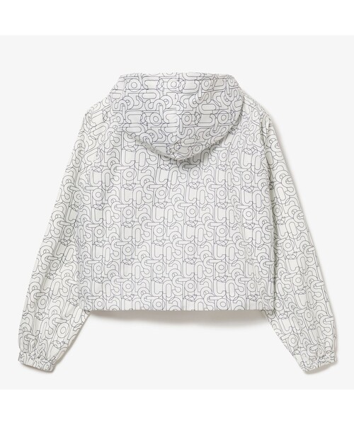 LACOSTE L!VE（ラコステライブ）の「LACOSTE L!VE モノグラムテキスタイルトラックジャケット（ブルゾン・レディース・ホワイト・38/36/34）」の2枚目の写真