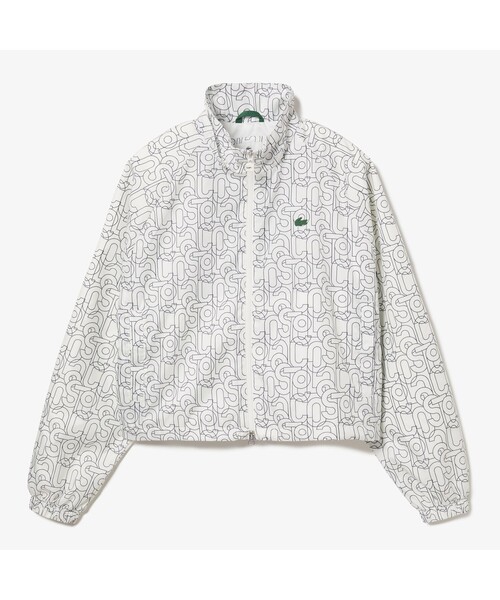 LACOSTE L!VE（ラコステライブ）の「LACOSTE L!VE モノグラムテキスタイルトラックジャケット（ブルゾン・レディース・ホワイト・38/36/34）」の4枚目の写真