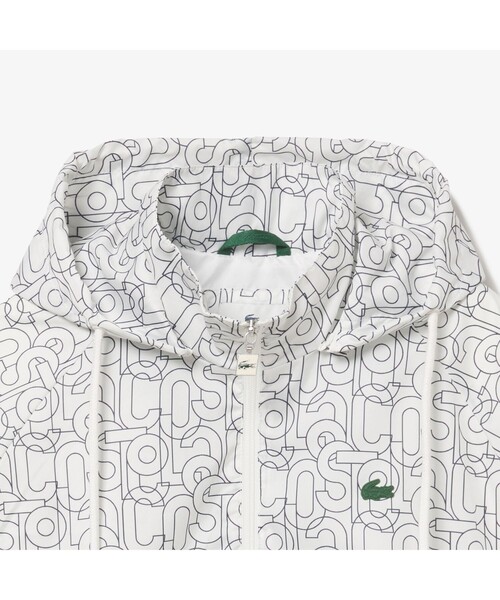 LACOSTE L!VE（ラコステライブ）の「LACOSTE L!VE モノグラムテキスタイルトラックジャケット（ブルゾン・レディース・ホワイト・38/36/34）」の3枚目の写真