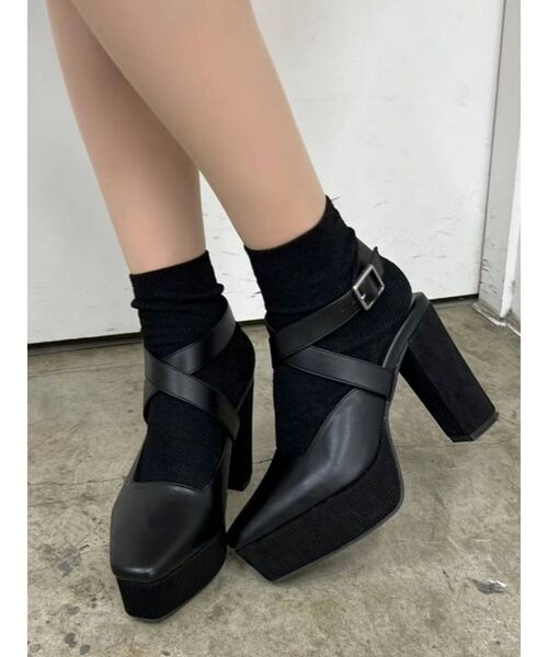 EATME（イートミー）の「クロスウェッジサンダル（サンダル・レディース・ブラック/ベージュ・S/M/L）」の9枚目の写真