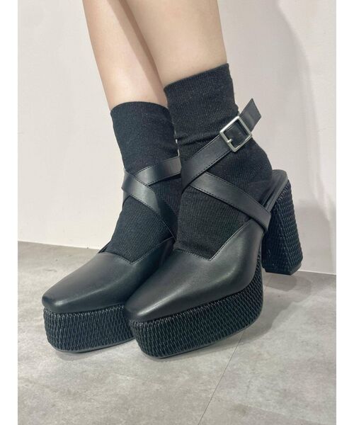 EATME（イートミー）の「クロスウェッジサンダル（サンダル・レディース・ブラック/ベージュ・S/M/L）」の5枚目の写真