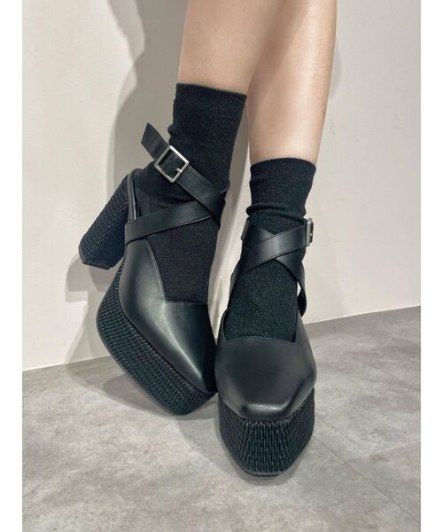 EATME（イートミー）の「クロスウェッジサンダル（サンダル・レディース・ブラック/ベージュ・S/M/L）」の6枚目の写真