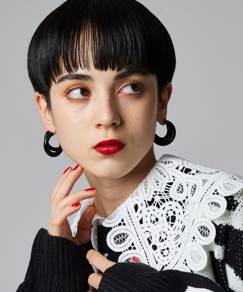 Narcissus（ナルシス）の「【Narcissus】ブラックピアス（ピアス（両耳用）・レディース・ブラック・FREE）」の2枚目の写真