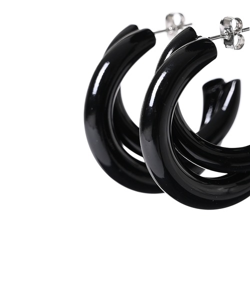 Narcissus（ナルシス）の「【Narcissus】ブラックピアス（ピアス（両耳用）・レディース・ブラック・FREE）」の3枚目の写真