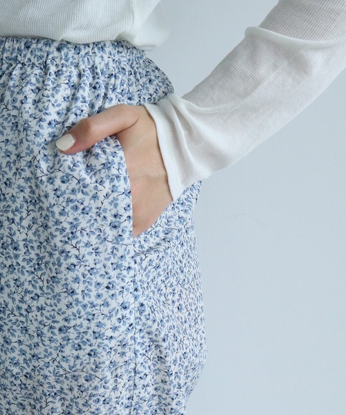 yuni（ユニ　）の「コットンキュプラ flower pr　petti パンツ（その他パンツ・レディース・サックスブルー/グレー・FREE）」の13枚目の写真