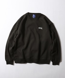 【別注】【YALE】 カレッジロゴ ビッグシルエット クルー 長袖 スウェット トレーナー / 白 / グレー
